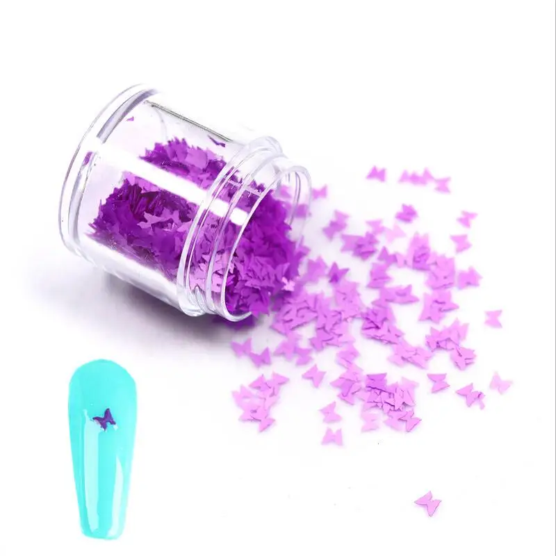 

Nail Fluorescent Butterfly Sequins Laser Magic Star Phantom Color Star Butterfly Fluorescent DIYnail Decorative Sequins Nails