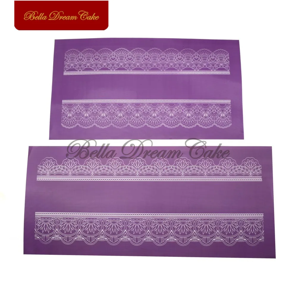 Цветочный кружевной полукружевной Фотофон трафареты для торта инструменты