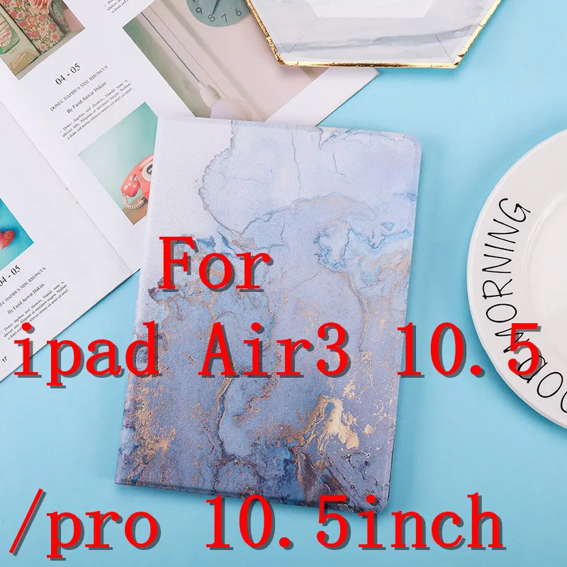 pro10.5AS picture Мраморный Чехол для iPad Pro 10,5 чехол iPad Air чехол из кожи ПУ и ПК Жесткий Чехол-подставка для iPad чехол 9,7 Pro Чехол Funda - Цвет: pro10.5AS picture