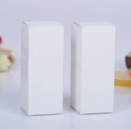 100 шт./лот маленькая картонная коробка из крафт-бумаги для бутылок с эфирным