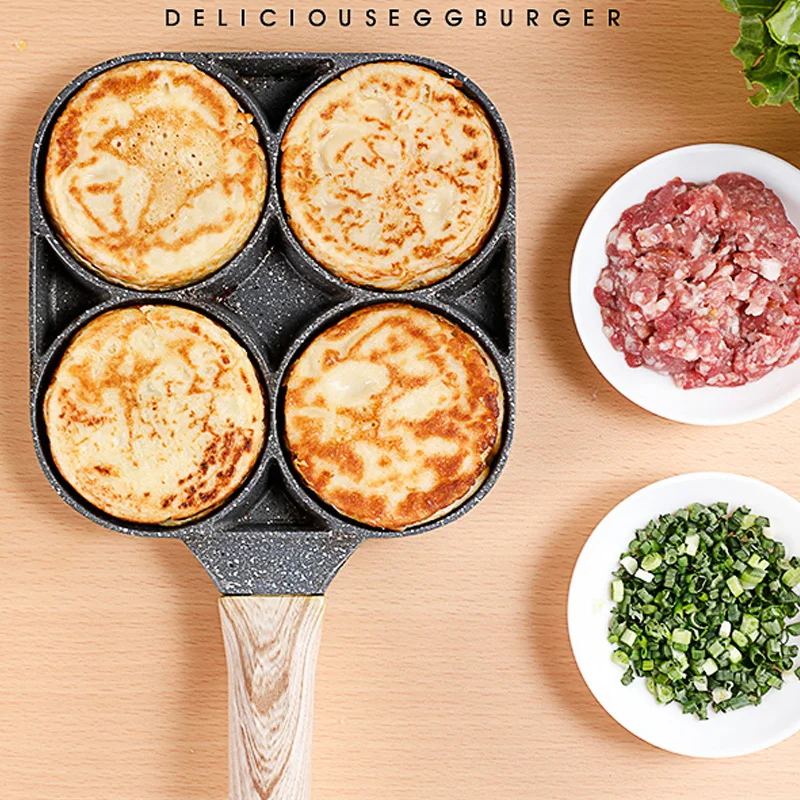 Форма для омлета глубокая жареная форма 4 отверстия антипригарный завтрак