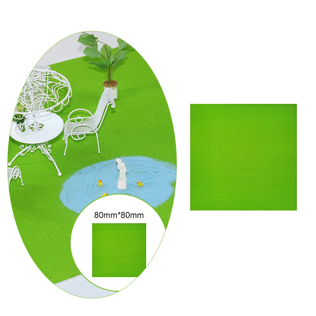 Alfombra de c&eacute;sped Artificial, papel para manualidades, figura para casa, paisaje-3