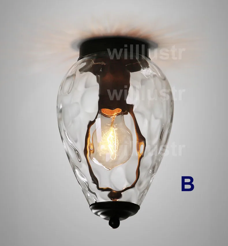 

willlustr clear glass ceiling lamp transparent lamp shade glass light pineapple Polka dot water wave crystal nordic lighting