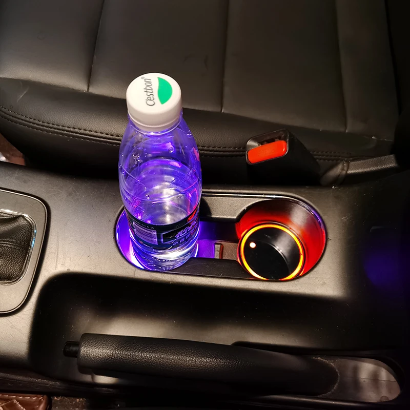 7 цветов, светодиодная подсветка, подставка для бутылки с водой, аксессуары для Cadillac XTS SRX ATS CTS/Renault Koleos Fluenec Latitude