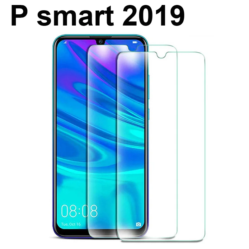 2 шт закаленное стекло для huawei p smart протектор экрана psmart стекло на huawei p smart защитная пленка 6,2" - Цвет: p smart 2019