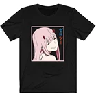 Футболка Гая в Фране мужская хлопковая, аниме Zero Two 02, уличная одежда в стиле Харадзюку