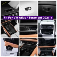 gear dashboard air ac lift button lamps trunk control panel cover trim for vw atlas teramont 2021 2022 accessories black brushed