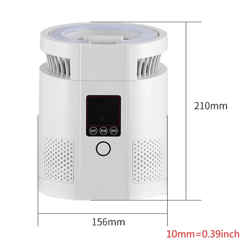 

2 in 1 Air Purifiers Cleaner with LED Table Light Desk Lamp for Home Bedroom Pet Hair Dander Pollen Smoke Dust Airborne J6PE