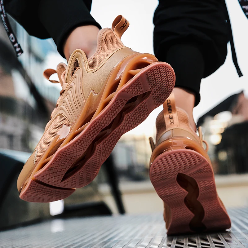 

Men Running Shoes Luxury Brand Design Light Weight Male Blade Sneakers Breathable Shock Absorption Jogging Shoes Gym Shoes