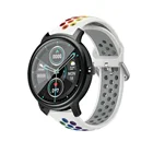 Радужный ремешок для часов Xiaomi Mi, цветной мягкий силиконовый спортивный браслет для Mibro Air, ремешок для смарт-часов с вентиляцией, водонепроницаемый