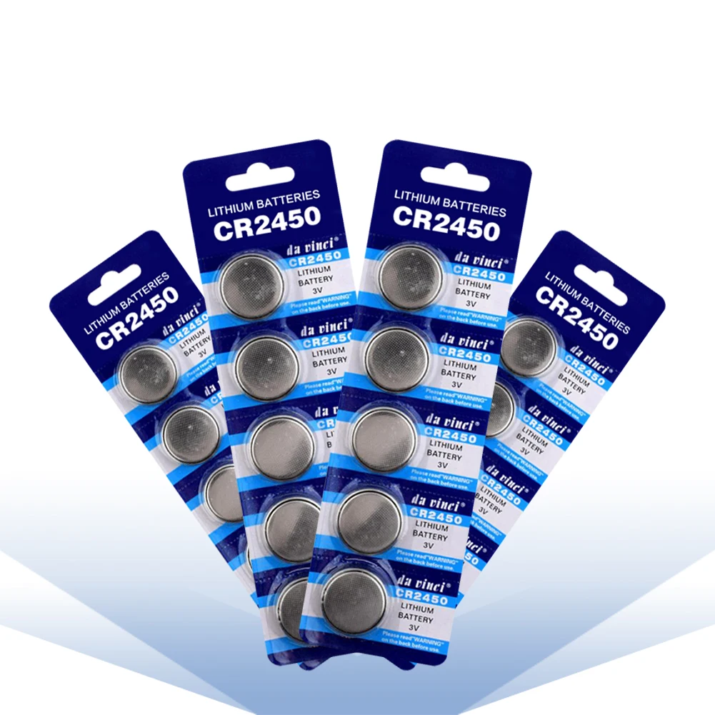 YCDC 20 шт. 3 в литиевая Кнопочная батарея для монет CR2450 DL2450 BR2450 LM2450 5029LC часов