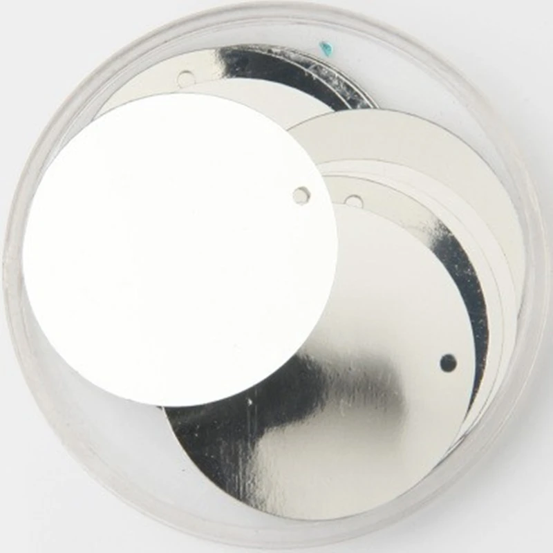 Плоские круглые Блестки для рукоделия Швейные аксессуары с отверстием