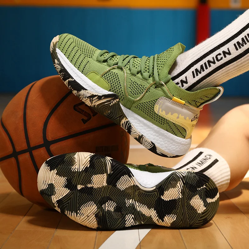 Murah Keranjang Putih Homme 2019 Sepatu Basket Pria Sepatu Wanita Nyaman Sepatu Olahraga Pergelangan Kaki Berbantalan Luar Ruangan Pelatih Pria Zapatillas
