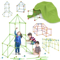 fort building blocks construction kit creative diy building castle tunnels play tents house assemble toys for children kids gift