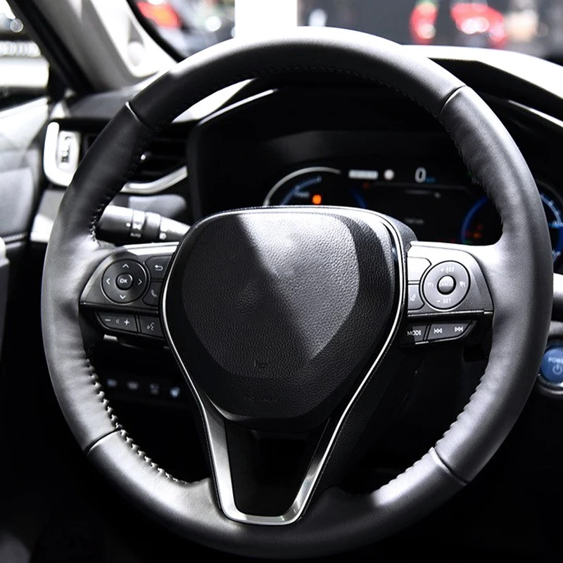 

1 Set Car Steering Wheel Protective Cover Trim Sticker & 1 Pcs Car Armrest Cover Saver Console Pad