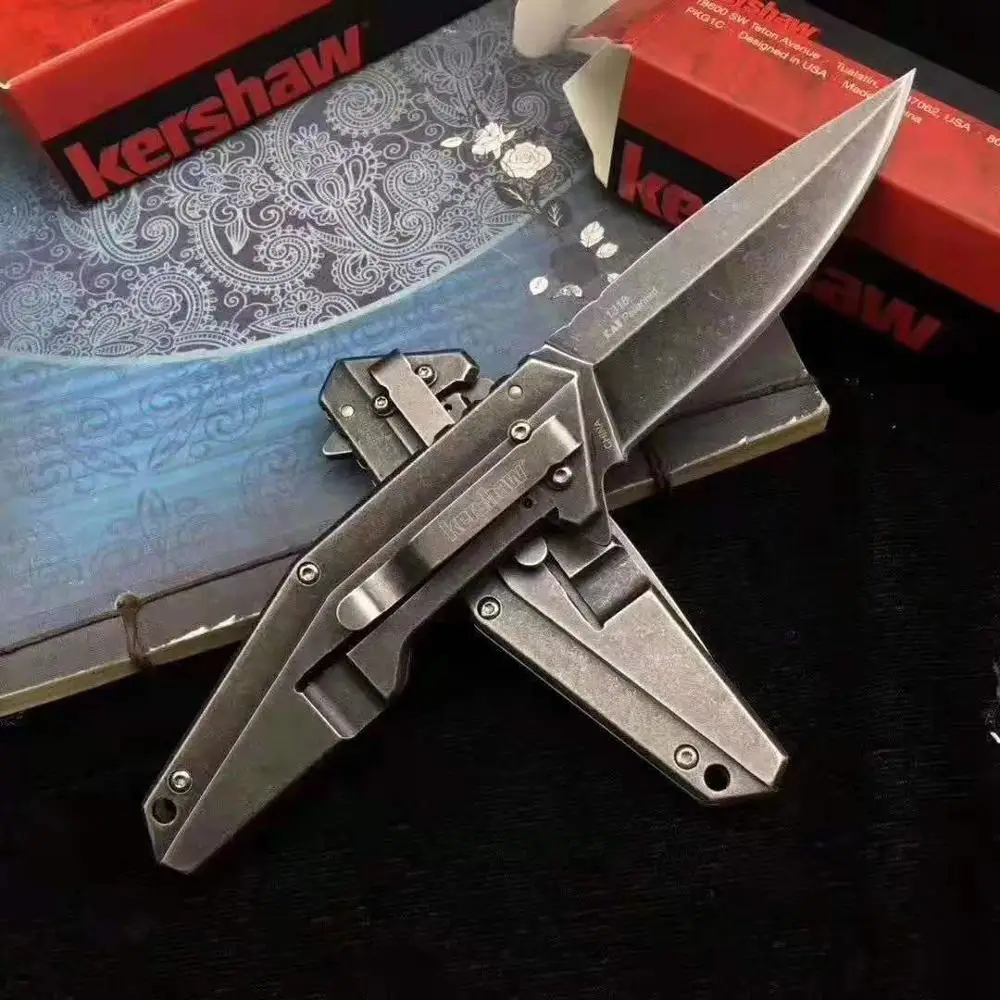 2019 новый складной нож Kershaw 1318 с лезвием из стали 8cr13mov, ручка из высокохромистой стали, для активного отдыха на свежем воздухе тактический карманный нож EDC инструмент.
