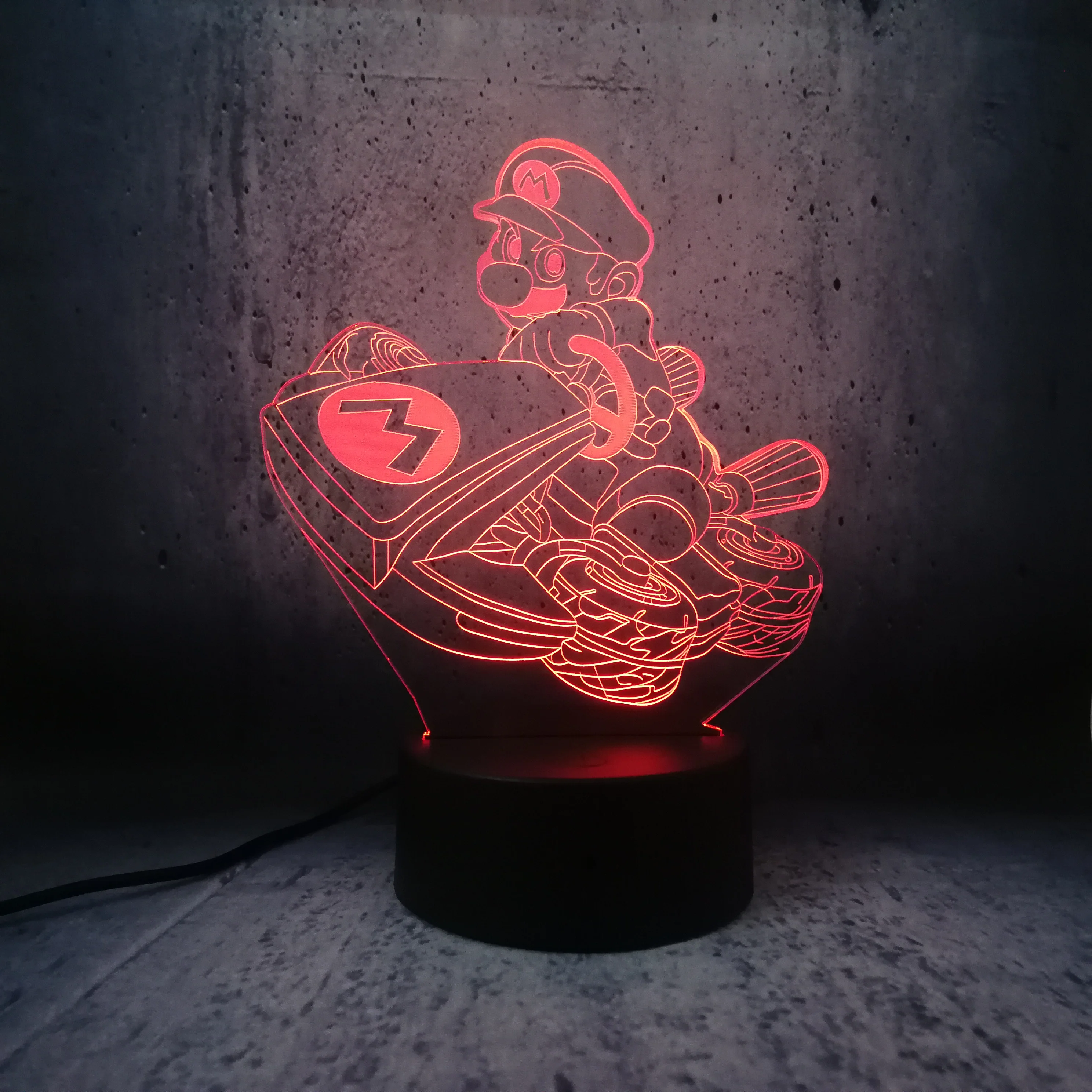 Супер Марио фигурка игры 3D светодиодная USB лампа Акриловая Новинка Светодиодное
