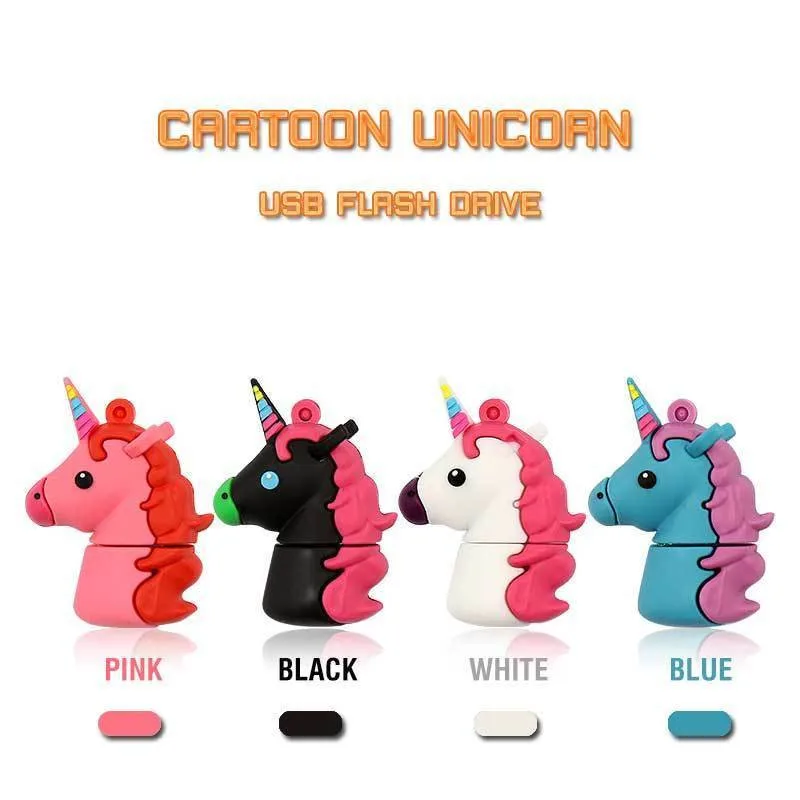 

usb flash drive 64GB cartoon usb stick Pen drive 16GB pendrive 32GB Flash memory stick 8GB 4GB cle usb2.0 128GB new cute unicorn