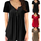 Женские блузы с короткими рукавами, летнее платье модное платье с О-образным вырезом блузка летние топы, Женская одежда Женская блузка camisas de mujer blusas