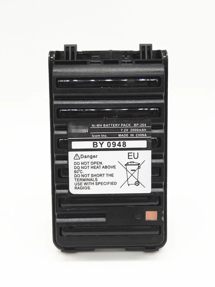 BP-264 BP-265 Ni-MH 2000mAh Battery compatible with IC-T70A IC-V80 IC-U80 IC-F3101D IC-F3103D IC-F4101D BP265 with Belt Clip