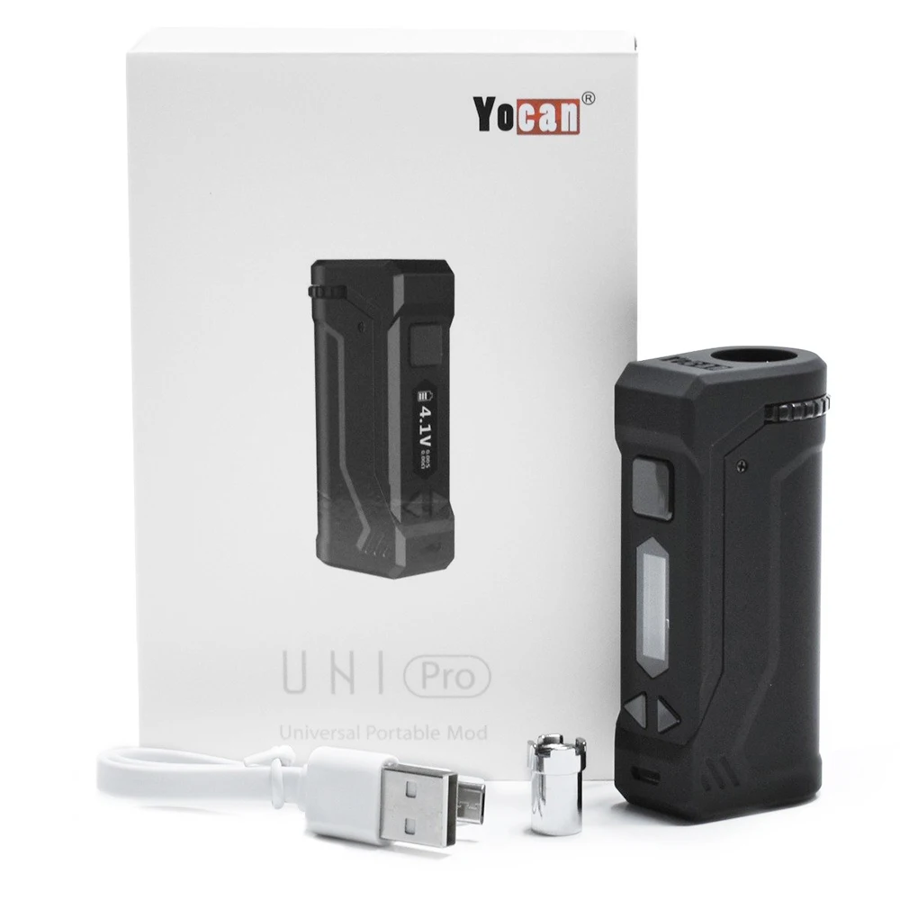 

Original Yocan UNI Pro Battery Kits Vape Box Mods 650mAh Preheat VV Batteries Cartridge Hole Adjustable