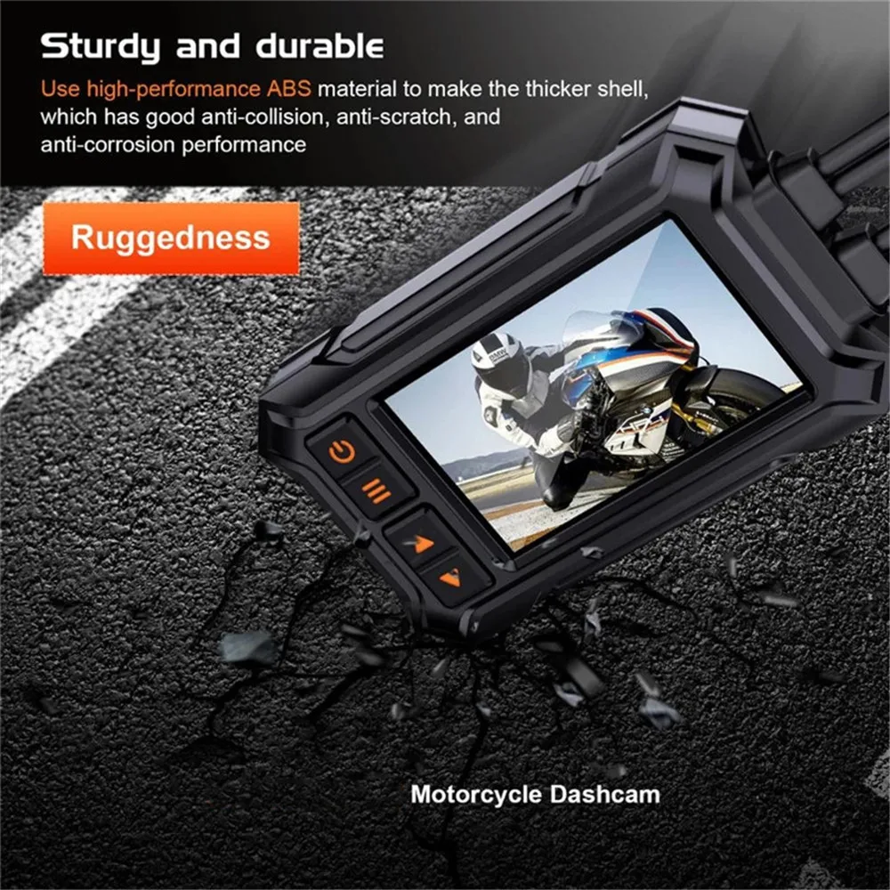 3-дюймовый видеорегистратор для мотоцикла с Wi-Fi GPS полноразмерный