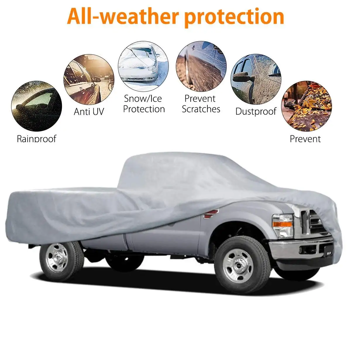 

Full Car Cover Outdoor Universal Resistant UV Waterproof Dustproof Snowproof All Season All Weather For Sedan/SUV 170T