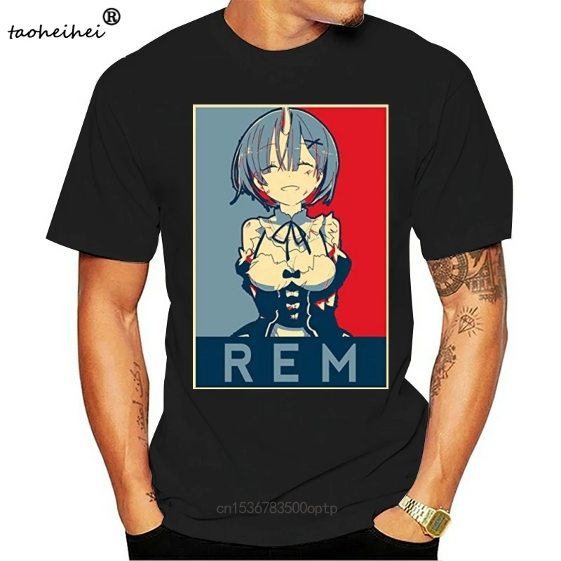 Мужская футболка ReZero Rem Re Zero с принтом футболки Топ|Мужские футболки| |