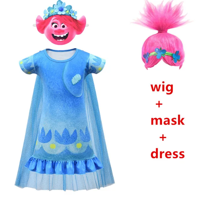2 костюма троллей с Маком детские костюмы на Хэллоуин маскарадные для девочек