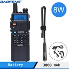 Портативная рация Baofeng UV-5R 8 Вт, профессиональная CB радиостанция Pofung UV5R HF трансивер VHF UHF, портативная УФ 5R для охоты, Любительское радио