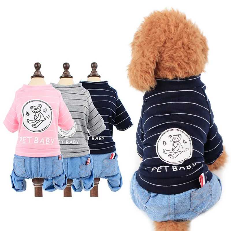 Новинка модная одежда для собак маленьких и средних домашних животных джинсы