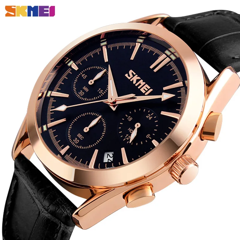 SKMEI Для мужчин Повседневные часы Роскошные Группа Мода Повседневное Наручные 30 М