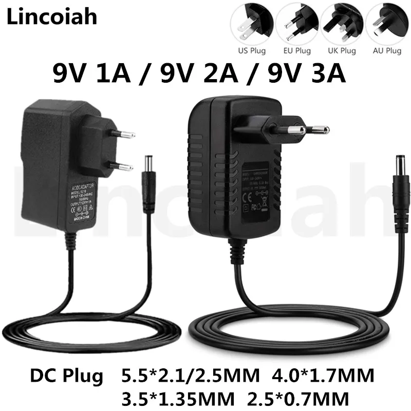 Dc 9v 1a 2a 3a Ac 100-240v Converter Power Adapter 9 V Volt 1000ma Charger Power Supply Eu Us Plug
