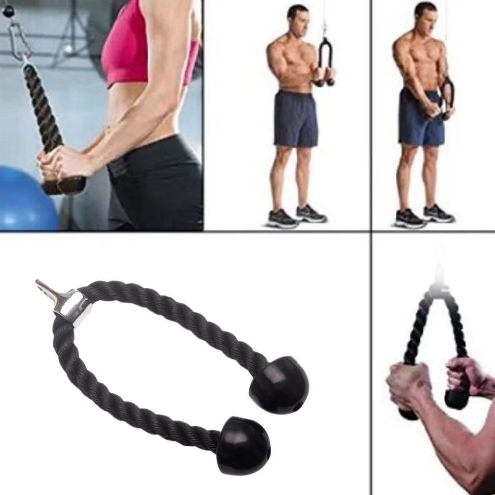 

Heavy Duty Tricep Rope Attachment Bodybuilding Plastic End Lat Cord Gym Exercise