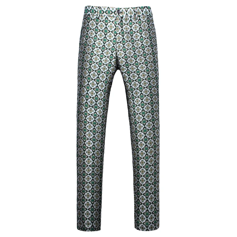 

2020 Marriage Double-breasted Men Suits Print 2 Pieces Blazers Pants Casual Business Event Wedding Suit Slim Fit Costume Homme