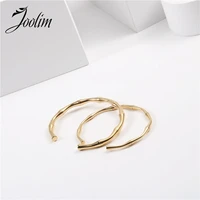 joolim high end pvd plated bamboo joint open mouth bracelet wholesale drop shipping supplier
