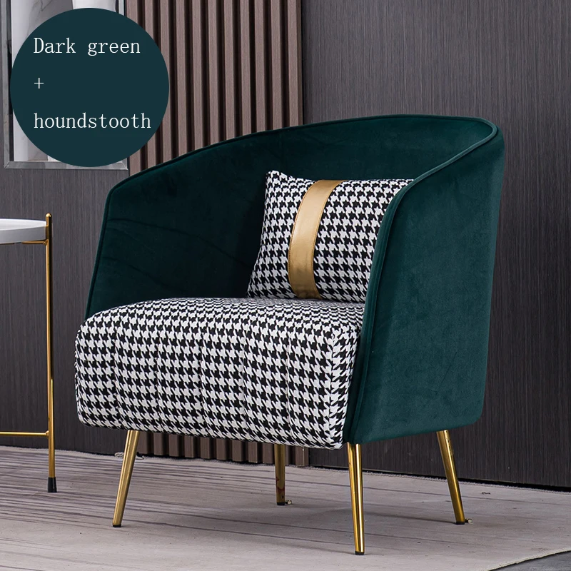 Luxury Single sofa Nordic Design living room furniture balcony velvet armchair beauty salon waiting chair lobby soft chairs | Мебель