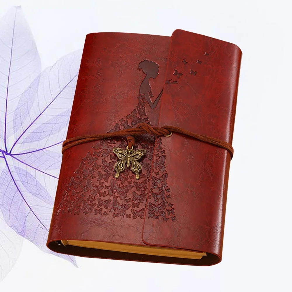 

Vintage A6 Kraft Paper Bound Notebook Loose-leaf Notebook Writing Notebook Daily Notepad for Art Sketchbook Travel Diar