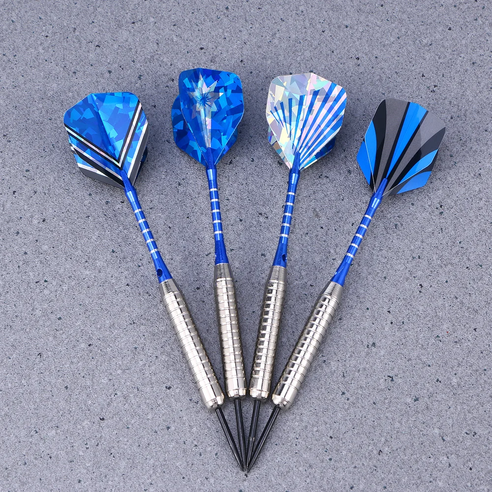 

12Pcs Stainless Steel Darts Set Professional Stainless Needle Tipped Dart for Dartboard Aluminum Shafts Standard Flights Silver