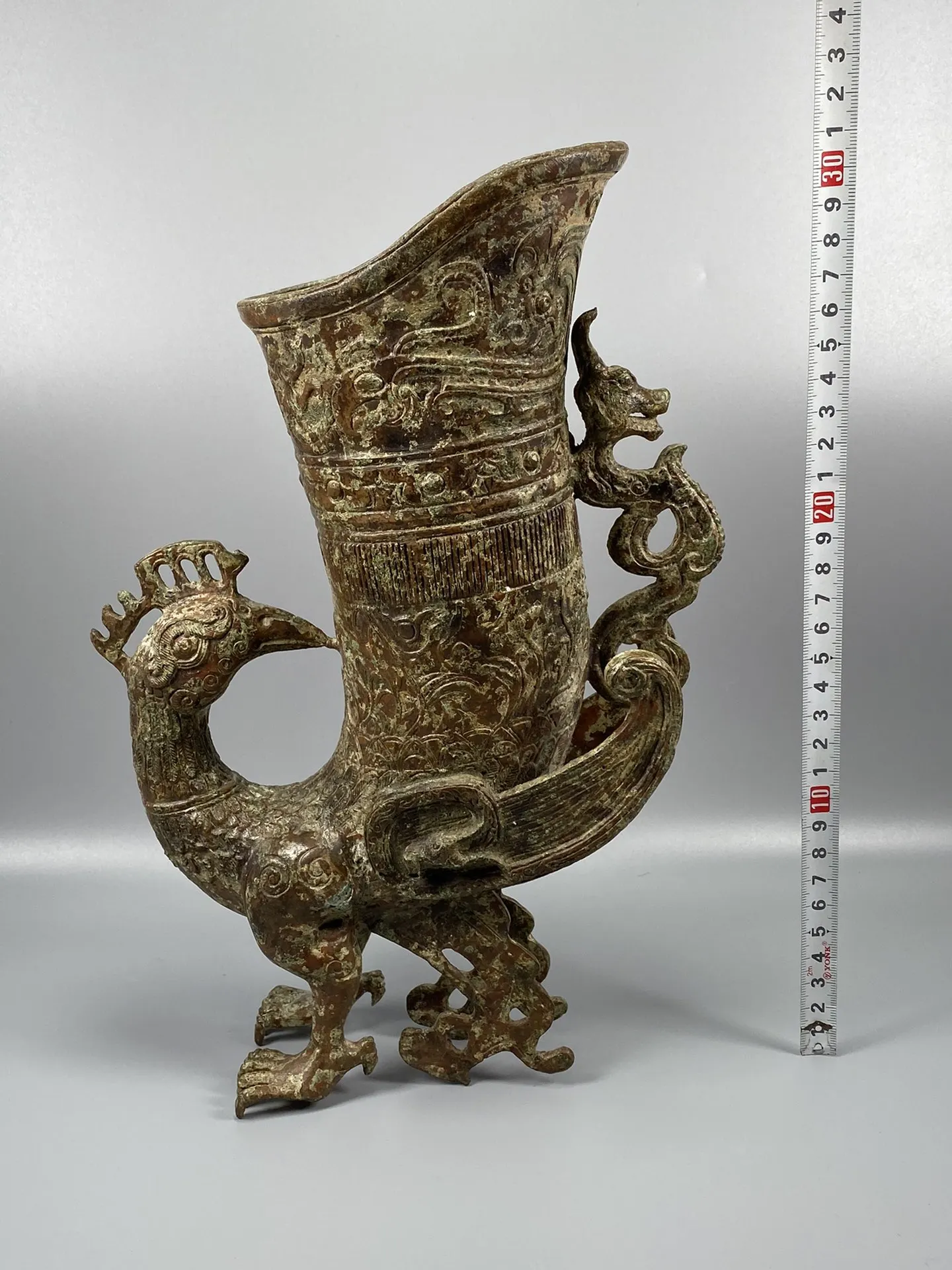 

LaoJunLu Phoenix Cup Weighs 2.11 Kg Imitation antique bronze masterpiece collection of solitary Chinese traditional style