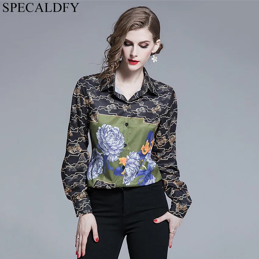 Женская винтажная рубашка с длинным рукавом Осенние Топы Для подиума Blusas Mujer De Moda