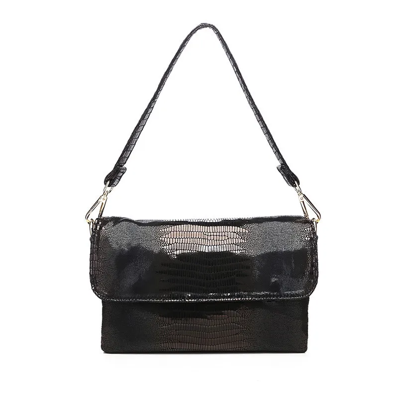 New Leather Bags Women Small Serpentine Bag Luxury Handbags Design Shoulder Fashion With Chain Solid Color Clutch | Багаж и сумки