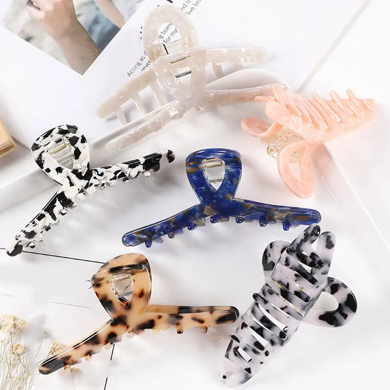 

Hair Clips For Women Fashion Acrylic Hair Claw Clip Lady Ponytail Barrettes Hairclips Hairpins Hair Accessories For Women Girl