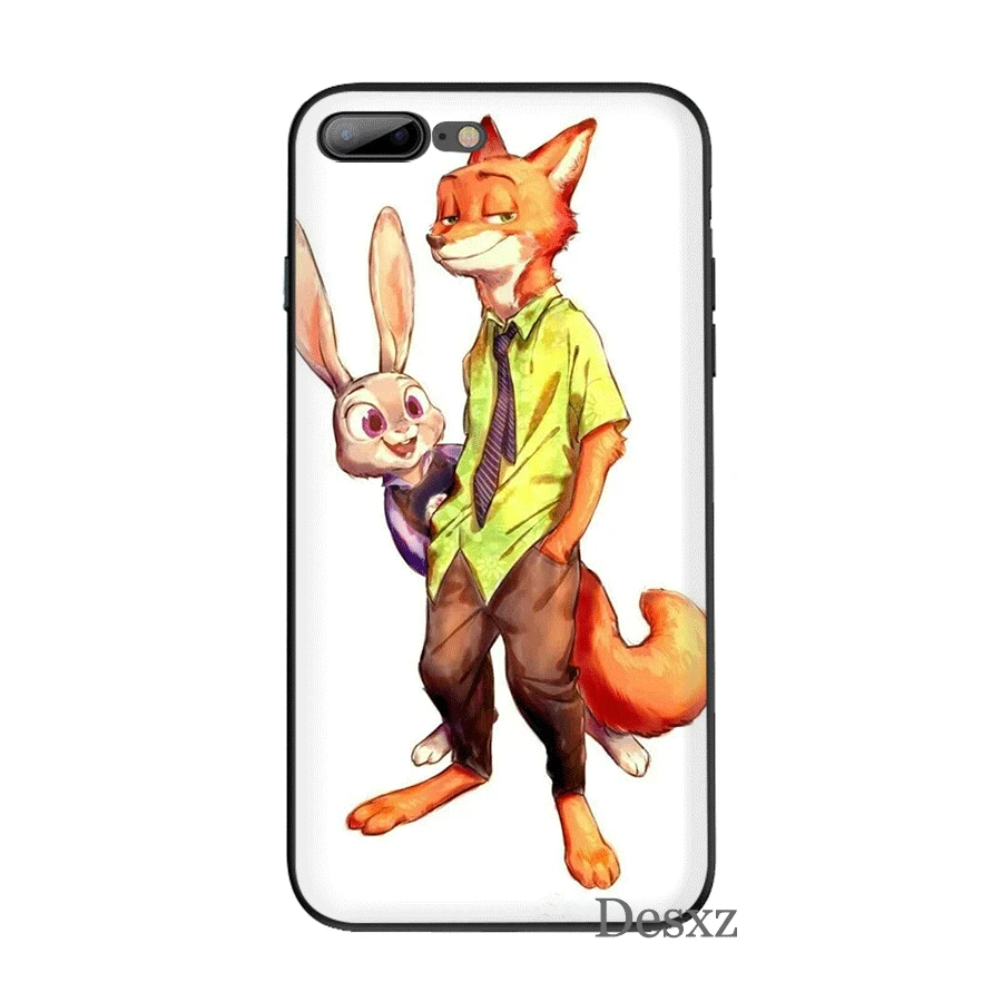 Desxz Cartoon fox Phone Case TPU for iPhone 11 Pro X XS Max XR 6 6s 7 8 5s SE Cover Protection |