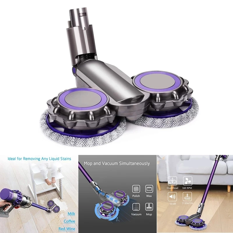 

Electric Mop Head Attachment Compatible for Dyson Vacuum Cleaner V6 Animal/V6 Motorhead/DC58/DC59/DC61/DC62/DC74 Model