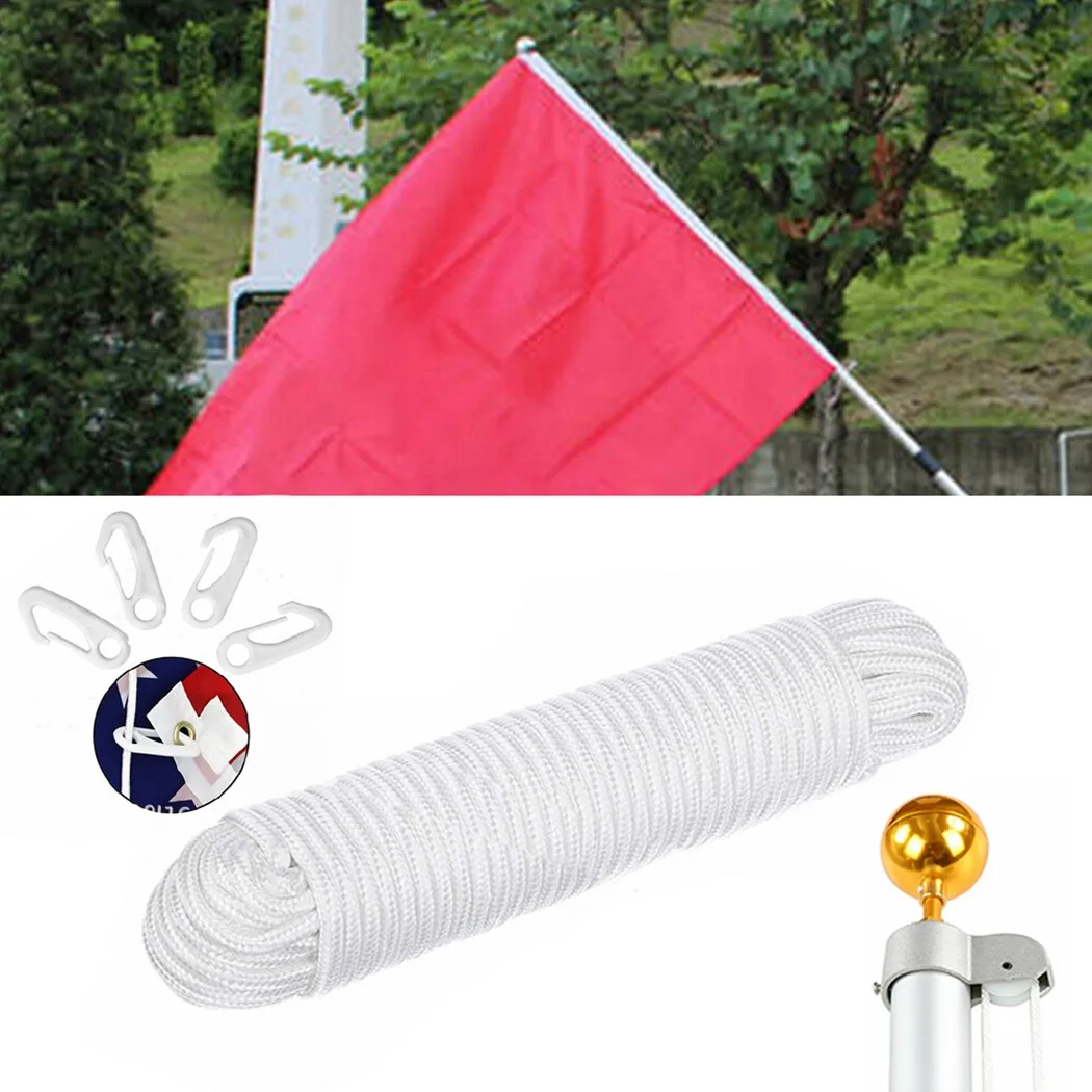 

Braided Flagpole Accessories Elements Flagpole Hooks Lifting Nylon Outdoor
