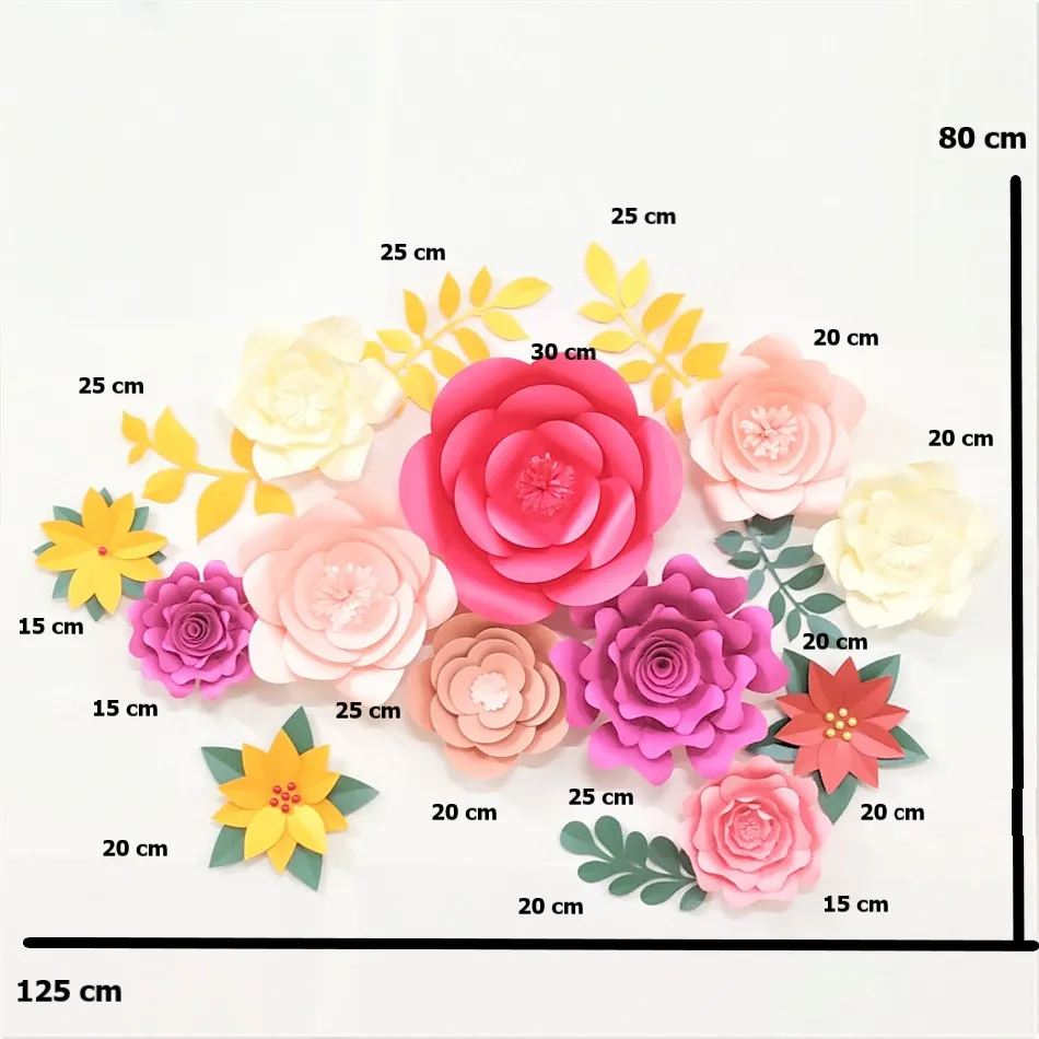 Набор для детской комнаты сделай сам бумажные цветы листья настенное украшение