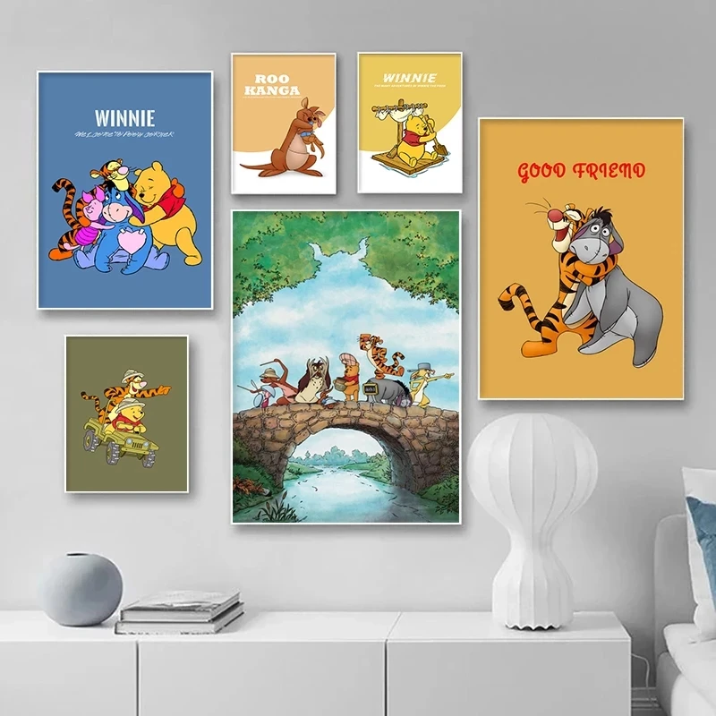 

Wall Art Modular Winnie The Pooh Poster Home Decor Hd Printed Cartoon Pictures Disney Canvas Painting For Living Room No Frame