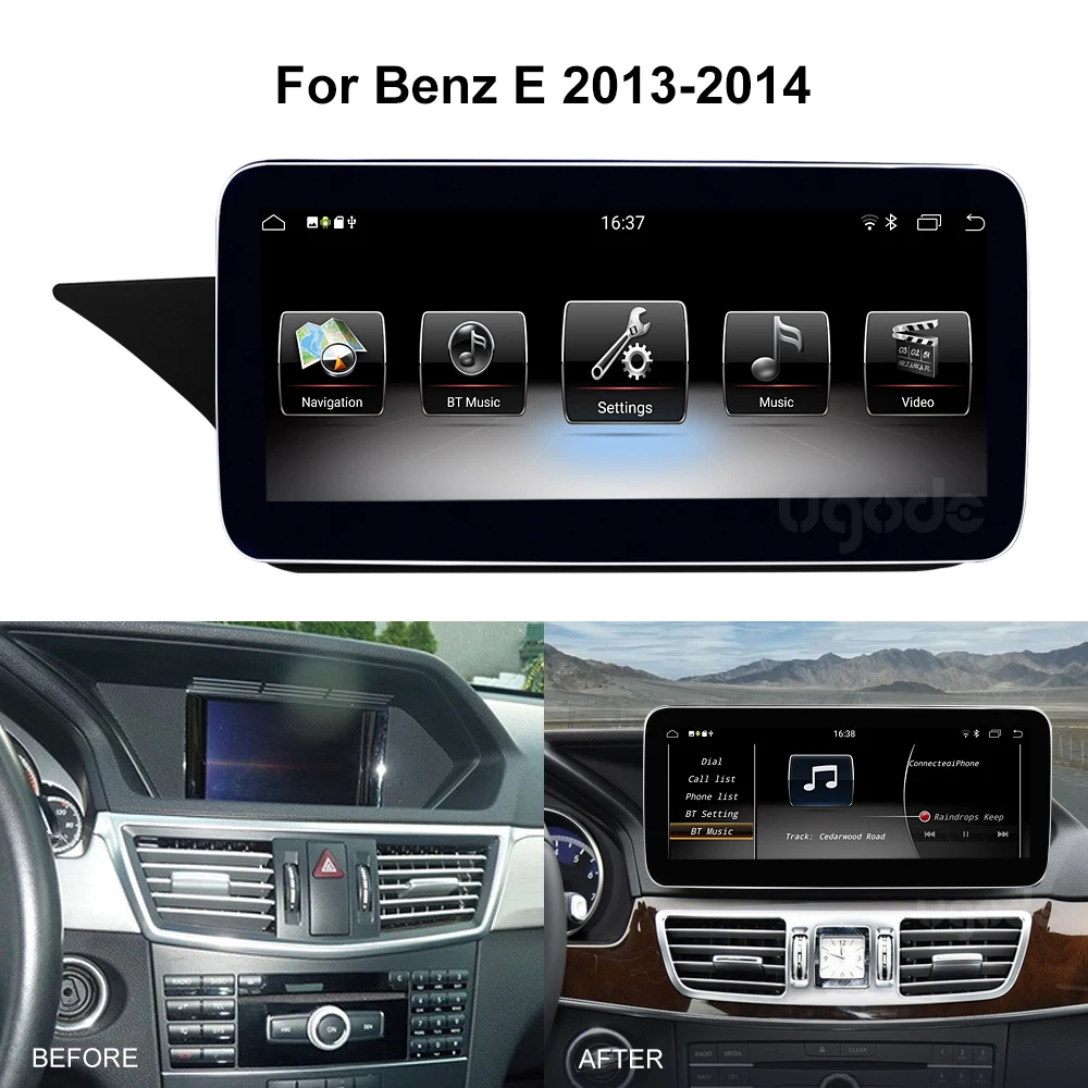 Ugode 2013-14 W212 S212 Android 9 0 экран автомобильный gps навигационная мультимедийная система