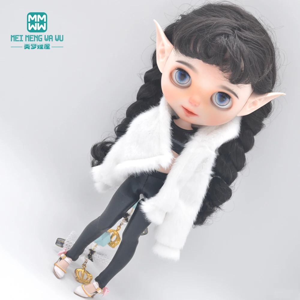 Подходит для Blyth Azone OB22 OB24 1/6 кукольная одежда модное меховое пальто плотная